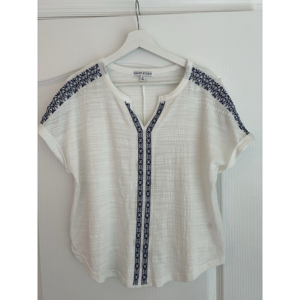 Vintage Knapp Studio Women Tank Blouse Top Boho Cottage Grandma Preppy Artsy M